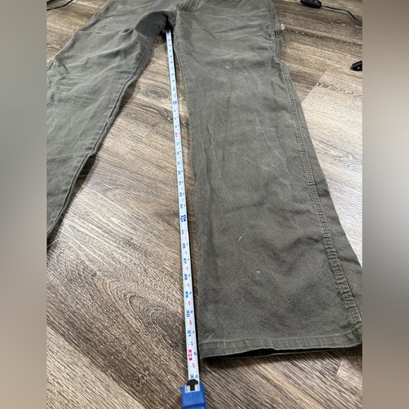 Dickies Pants Men's Sz:34x34 Olive Cargo Pockets Workwear Thrashed Distressed - Picture 2 of 7